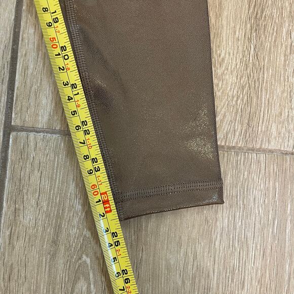 Athleta Elation Shine Tight Legging XS NWT Metallic Bronze/Tuscan Gold High-Rise - Picture 7 of 13